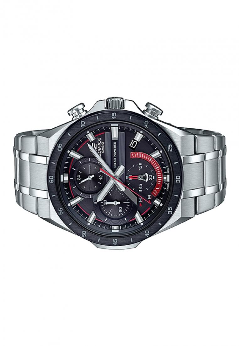 Casio Edifice EQS-920DB-1A Solar Chronograph Stainless Steel Strap Watch For Men-Watch Portal Philippines