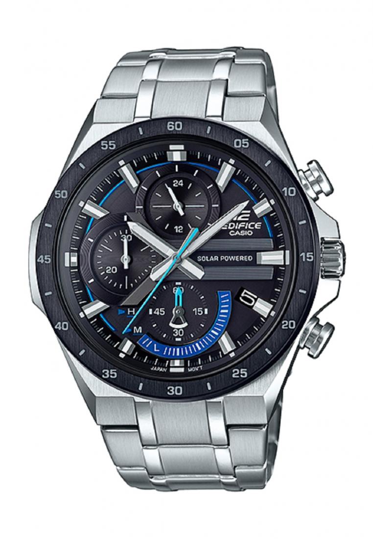 Casio Edifice EQS-920DB-1B Solar Chronograph Stainless Steel Strap Watch For Men-Watch Portal Philippines