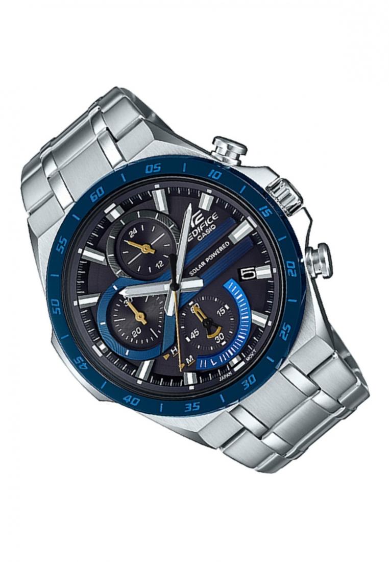 Casio Edifice EQS-920DB-2A Solar Chronograph Stainless Steel Strap Watch For Men-Watch Portal Philippines