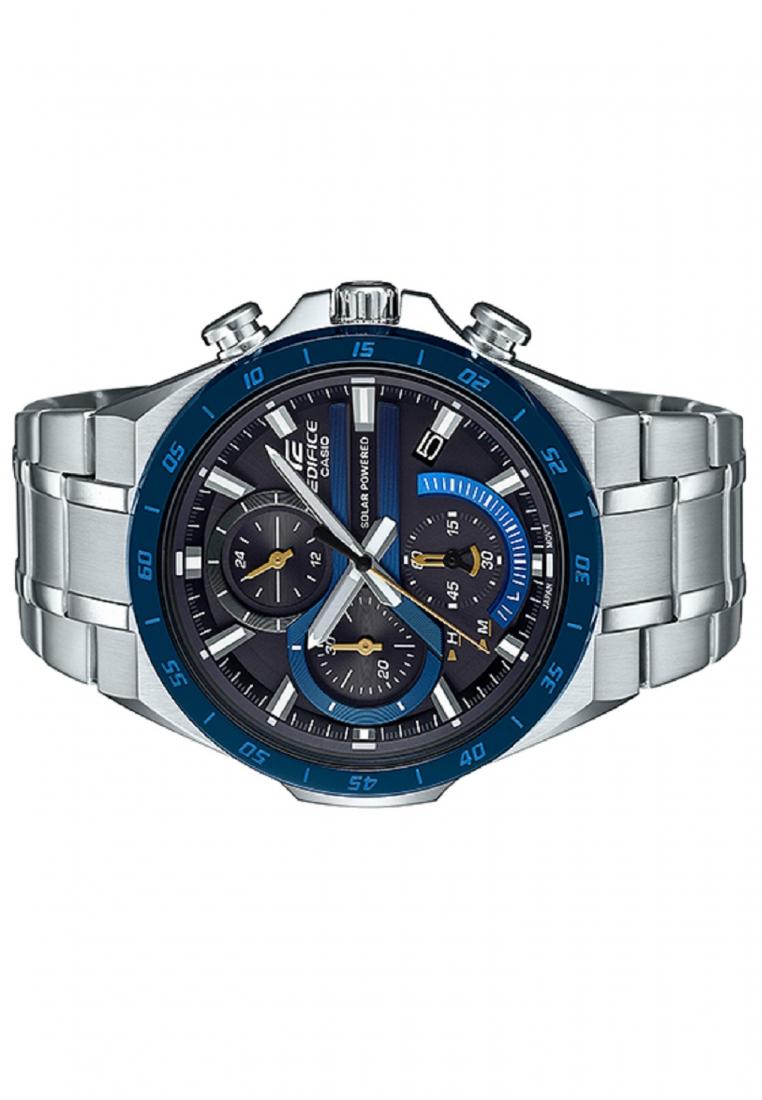 Casio Edifice EQS-920DB-2A Solar Chronograph Stainless Steel Strap Watch For Men-Watch Portal Philippines