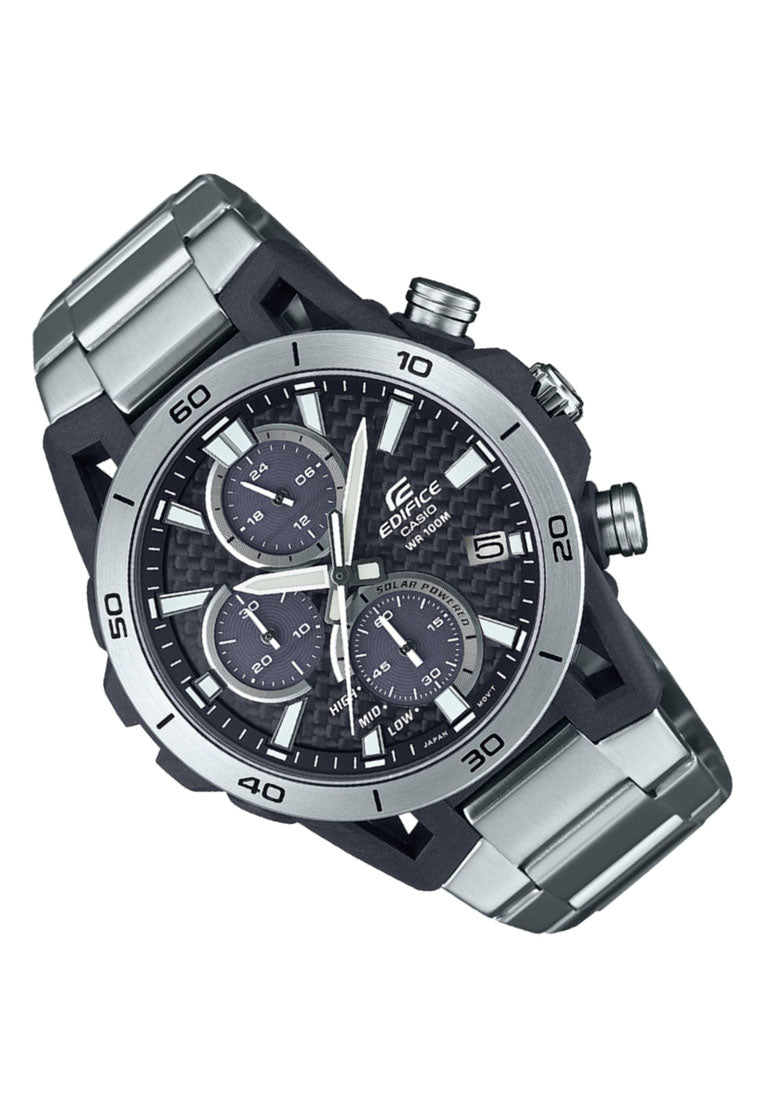 Casio Edifice EQS-960D-1A Chronograph Stainless Steel Strap Solar Watch for Men-Watch Portal Philippines