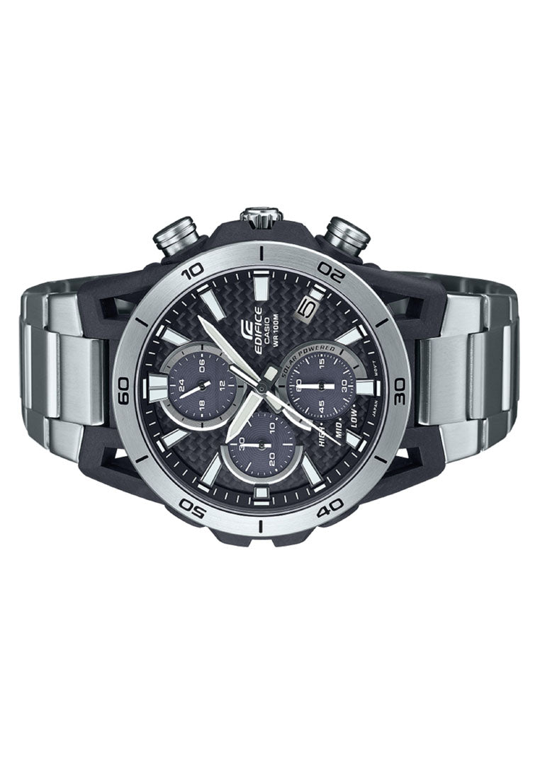 Casio Edifice EQS-960D-1A Chronograph Stainless Steel Strap Solar Watch for Men-Watch Portal Philippines
