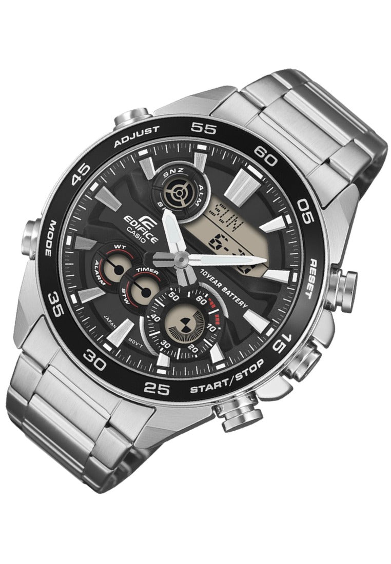 Casio Edifice ERA-130D-1ADF Stainless Steel Strap Digital Analog Watch for Men-Watch Portal Philippines