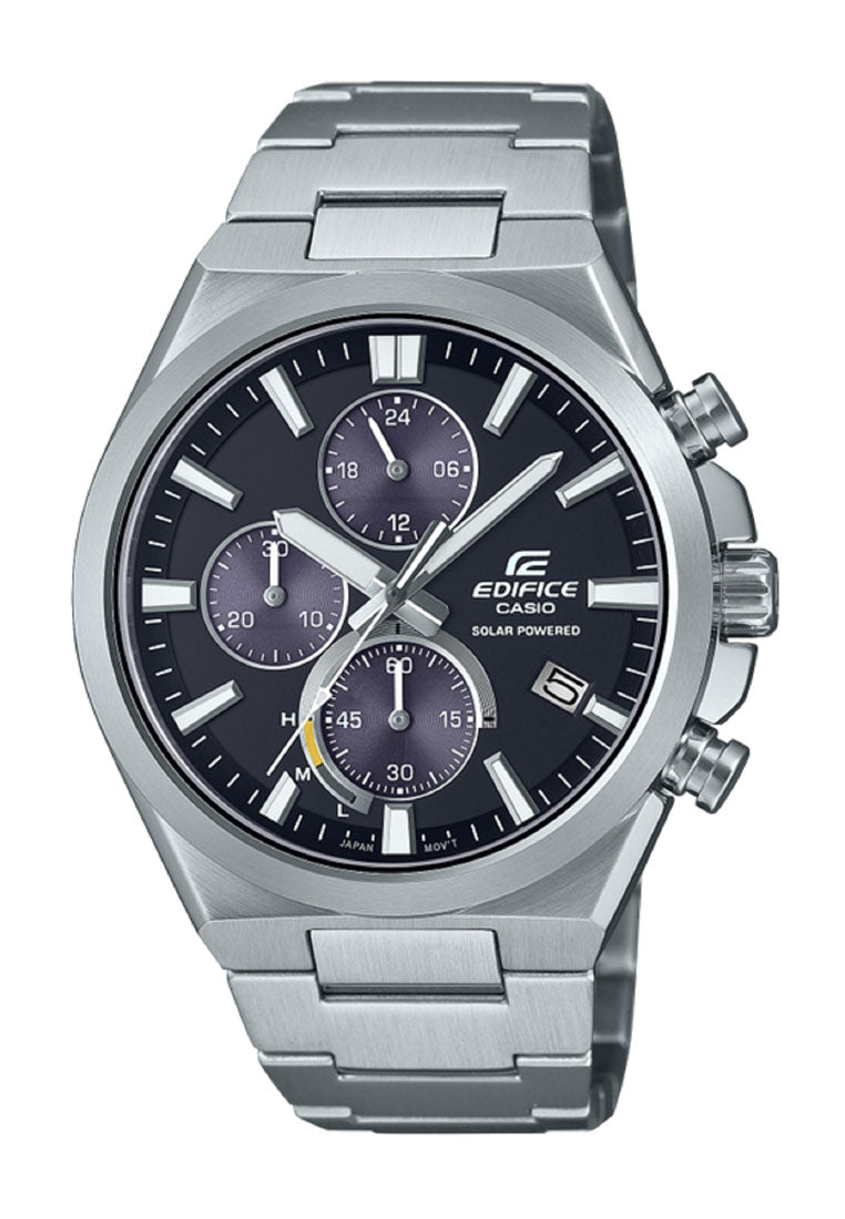 Casio EQS-950D-1A Solar Powered Chronograph Stainless Steel Strap Watch for Men
