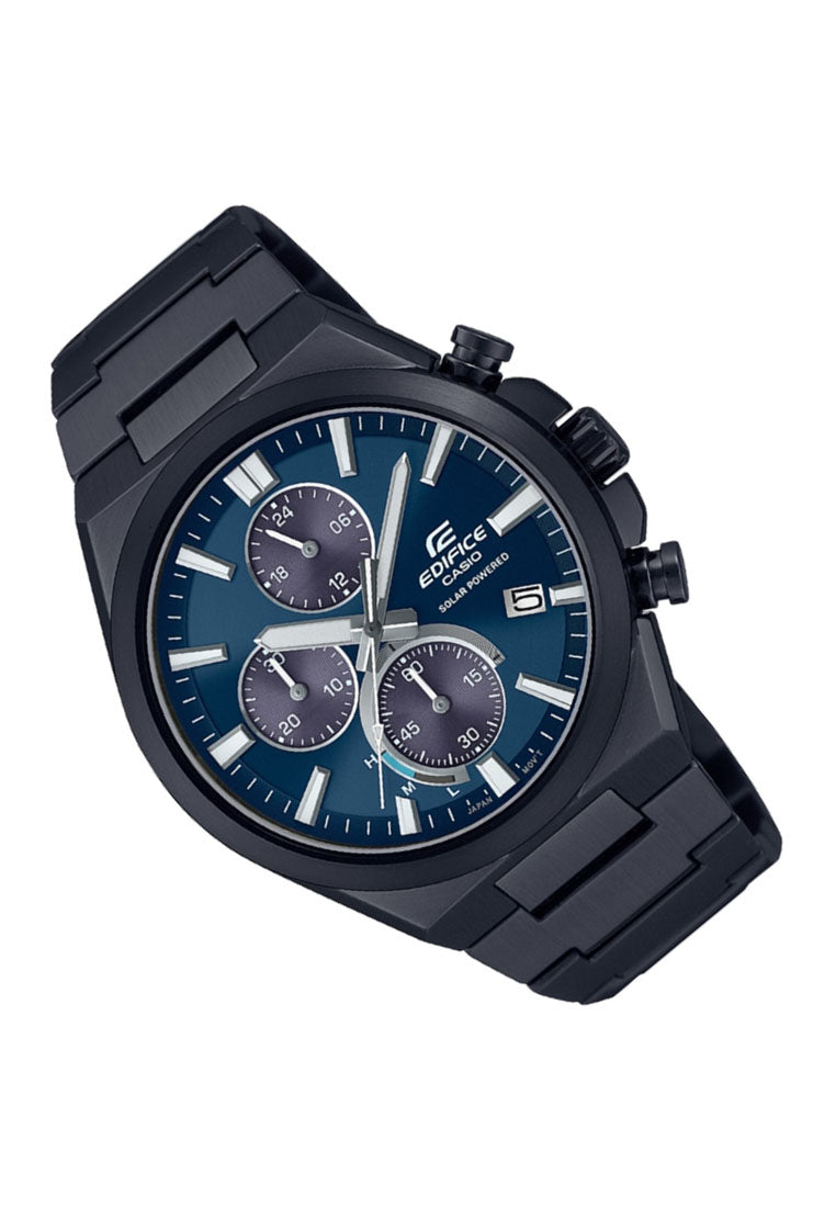 Casio EQS-950DC-2A Solar Powered Chronograph Stainless Steel Strap Watch for Men-Watch Portal Philippines