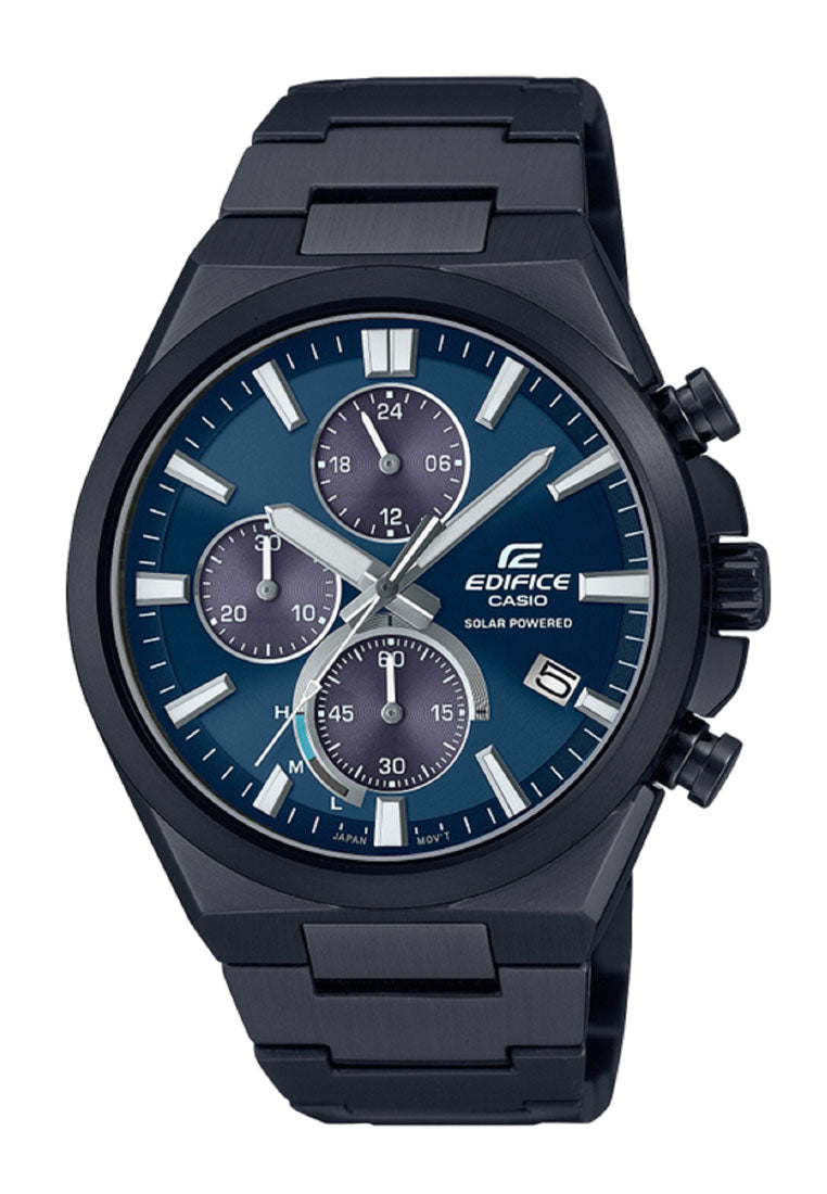 Casio EQS-950DC-2A Solar Powered Chronograph Stainless Steel Strap Watch for Men
