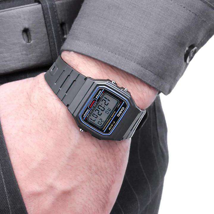 Casio F-91W-1D Black Resin Strap Watch for Men and Women-Watch Portal Philippines