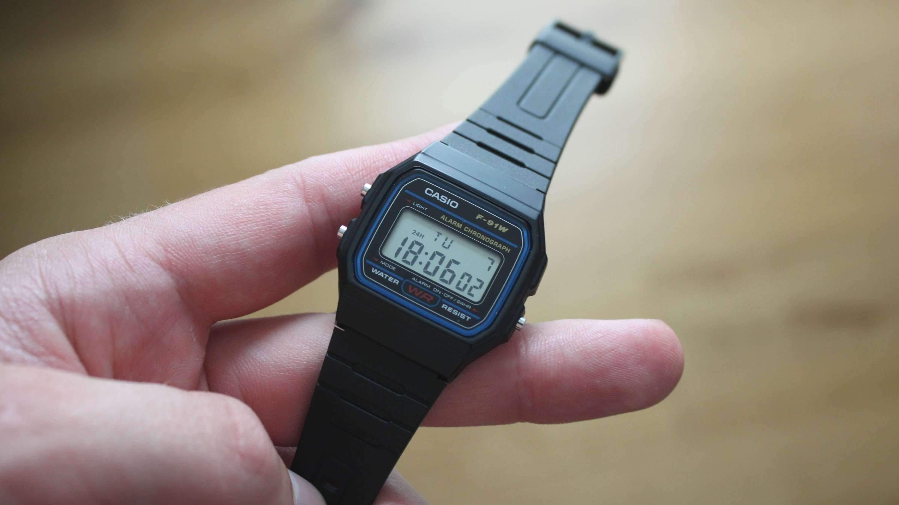 Casio F-91W-1D Black Resin Strap Watch for Men and Women-Watch Portal Philippines