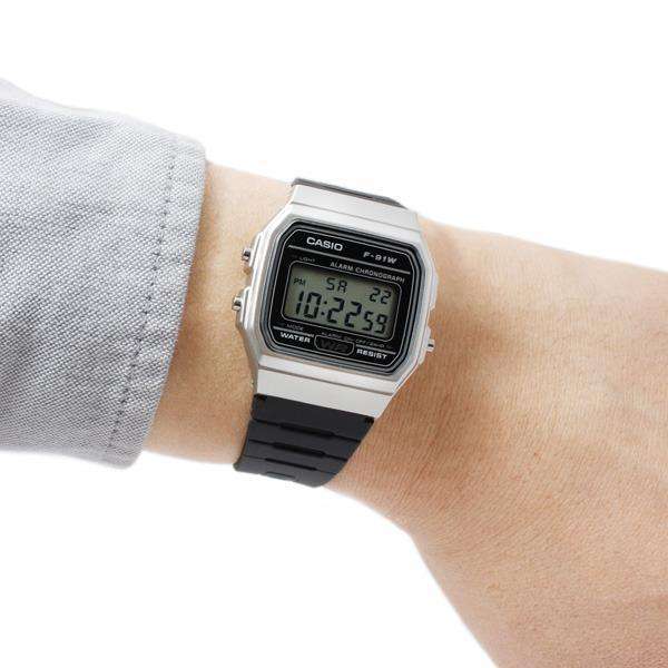 Casio F-91WM-7A Black Resin Strap Watch For Men and Women-Watch Portal Philippines