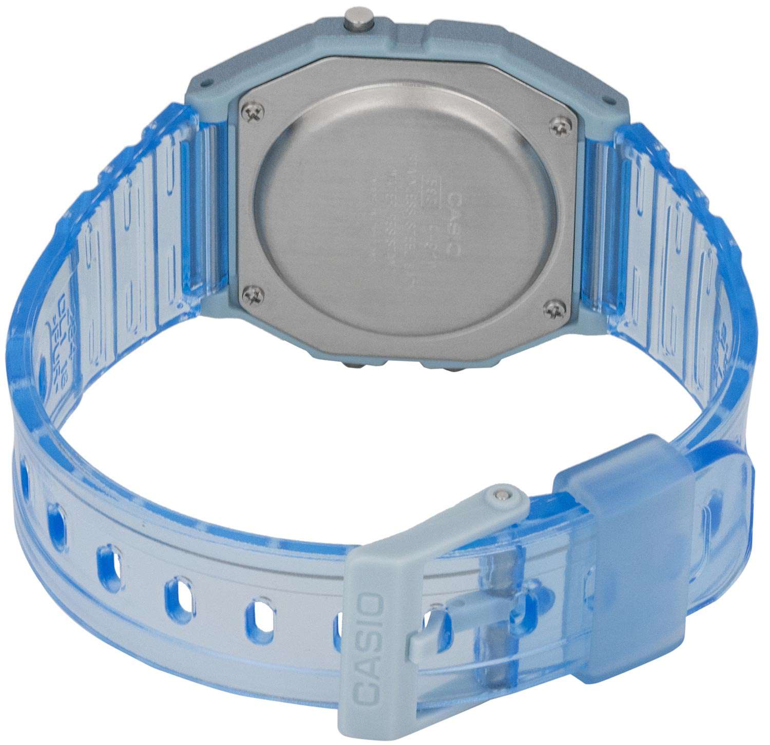 Casio F-91WS-2DF Blue Resin Transparent Strap Watch for Women-Watch Portal Philippines