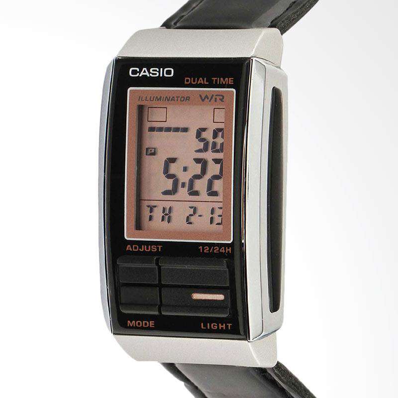 Casio Futurist LA-201WBL-1A Black Leather Strap for Women-Watch Portal Philippines