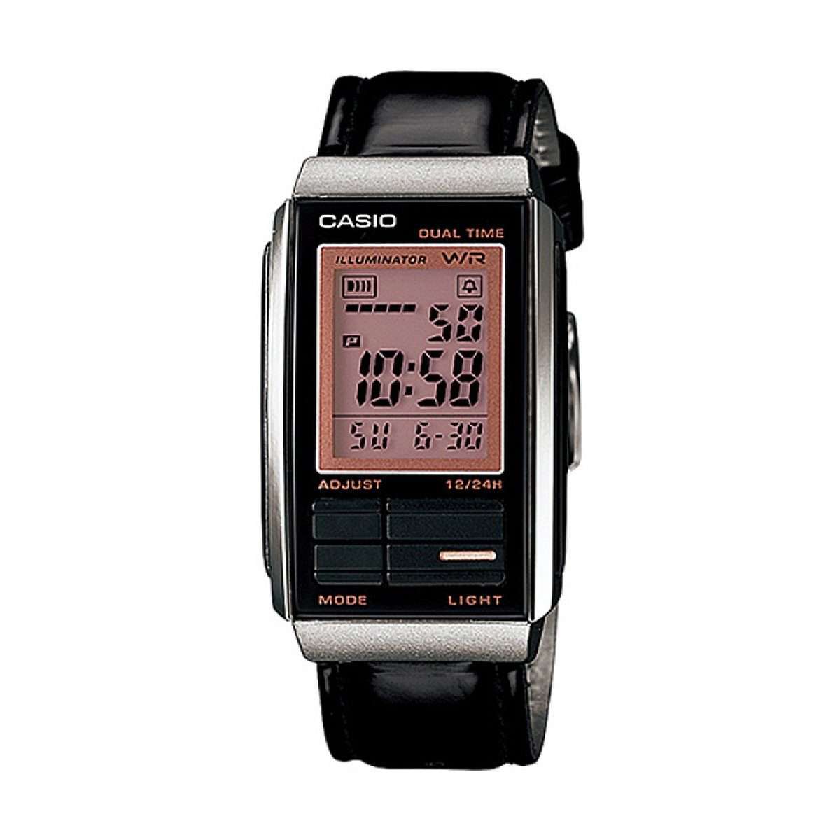 Casio Futurist LA-201WBL-1A Black Leather Strap for Women-Watch Portal Philippines