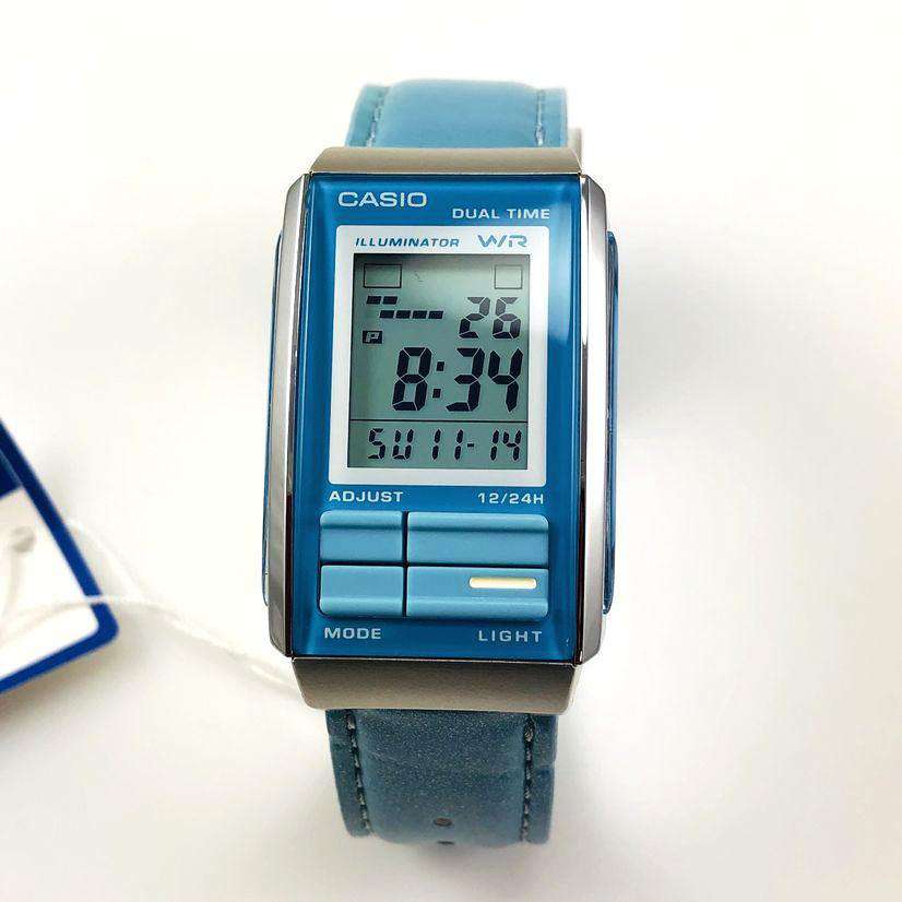 Casio Futurist LA-201WBL-2A Blue Leather Strap Watch for Women-Watch Portal Philippines