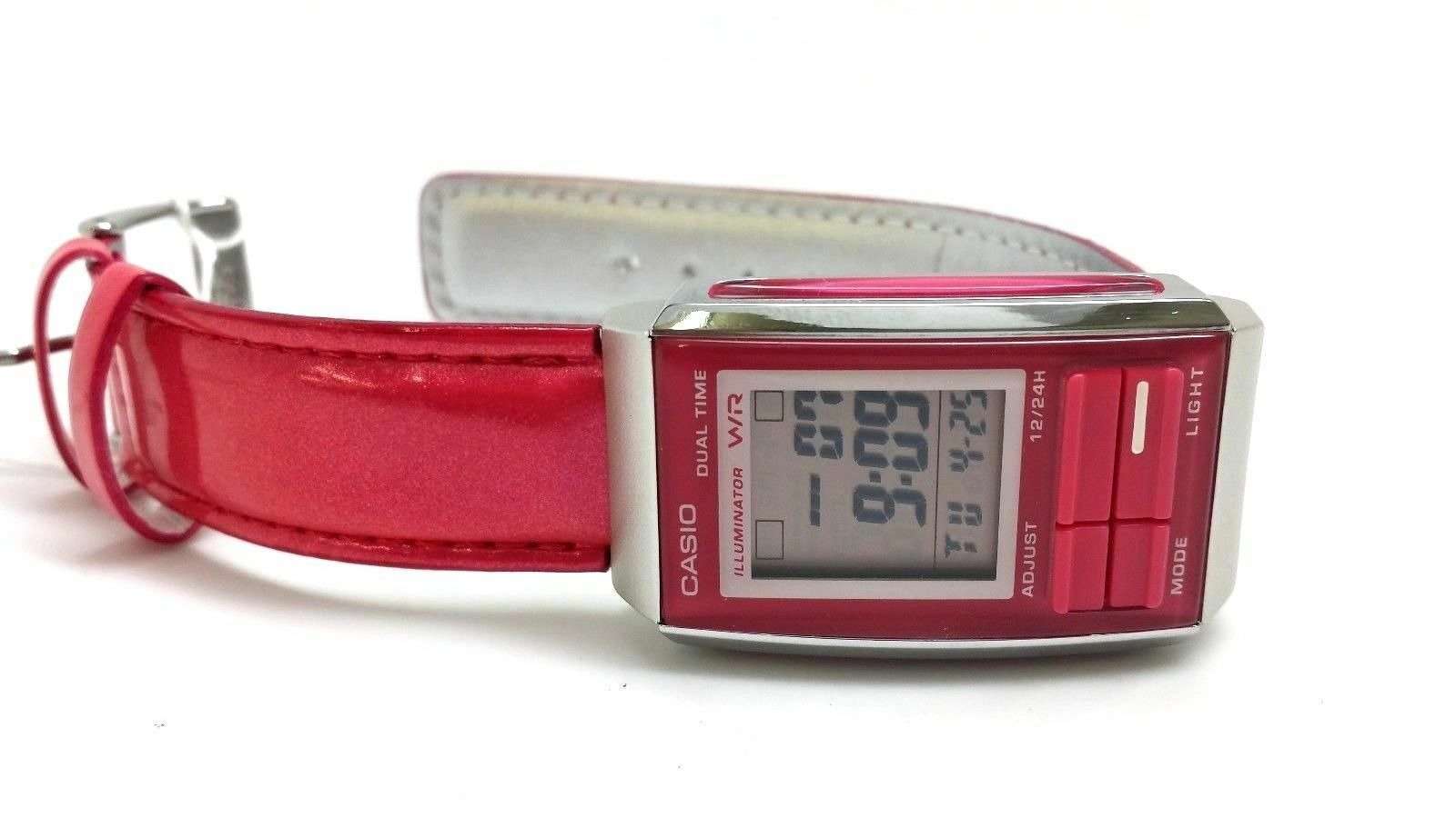 Casio Futurist LA-201WBL-4A Pink Leather Strap for Women-Watch Portal Philippines