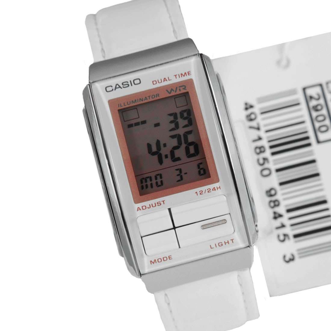 Casio Futurist LA-201WBL-7A White Leather Strap for Women-Watch Portal Philippines