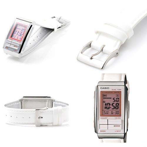 Casio Futurist LA-201WBL-7A White Leather Strap for Women-Watch Portal Philippines