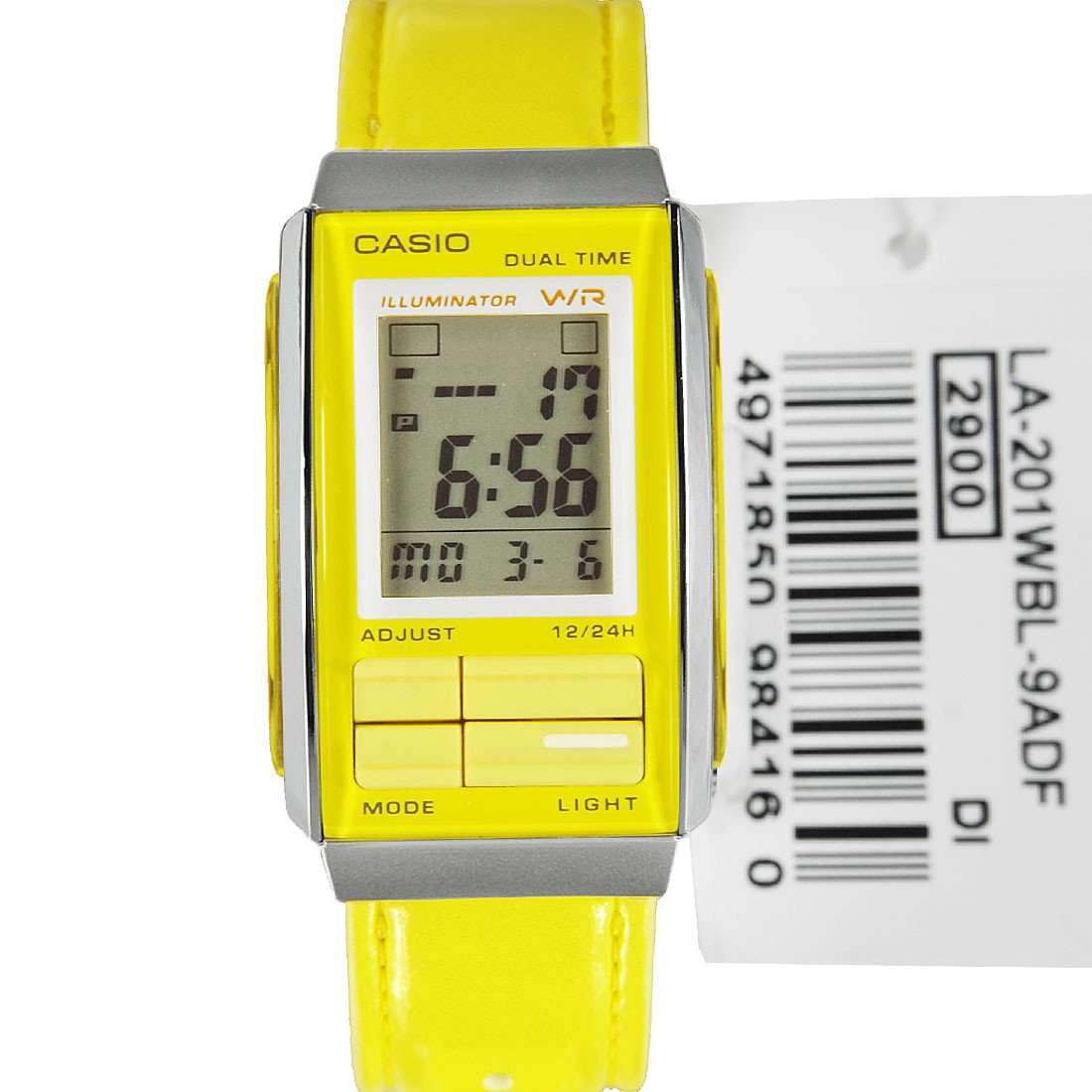 Casio Futurist LA-201WBL-9A Yellow Leather Strap for Women-Watch Portal Philippines