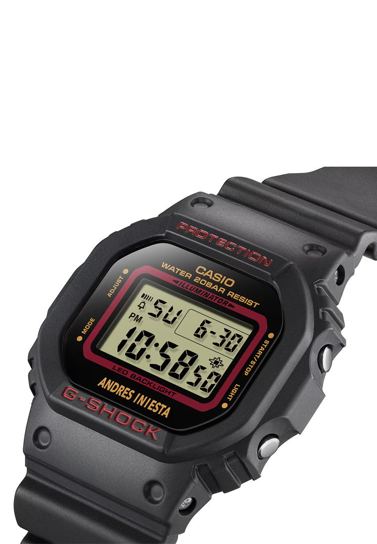 Casio G-shock Andres Iniesta DW-5600AI-1DR Digital Rubber Strap Watch for Men-Watch Portal Philippines