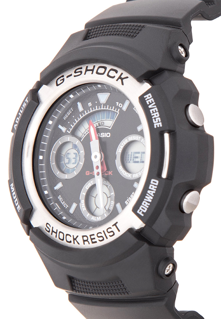 Casio G-shock AW-590-1A Digital Analog Rubber Strap Watch For Men-Watch Portal Philippines