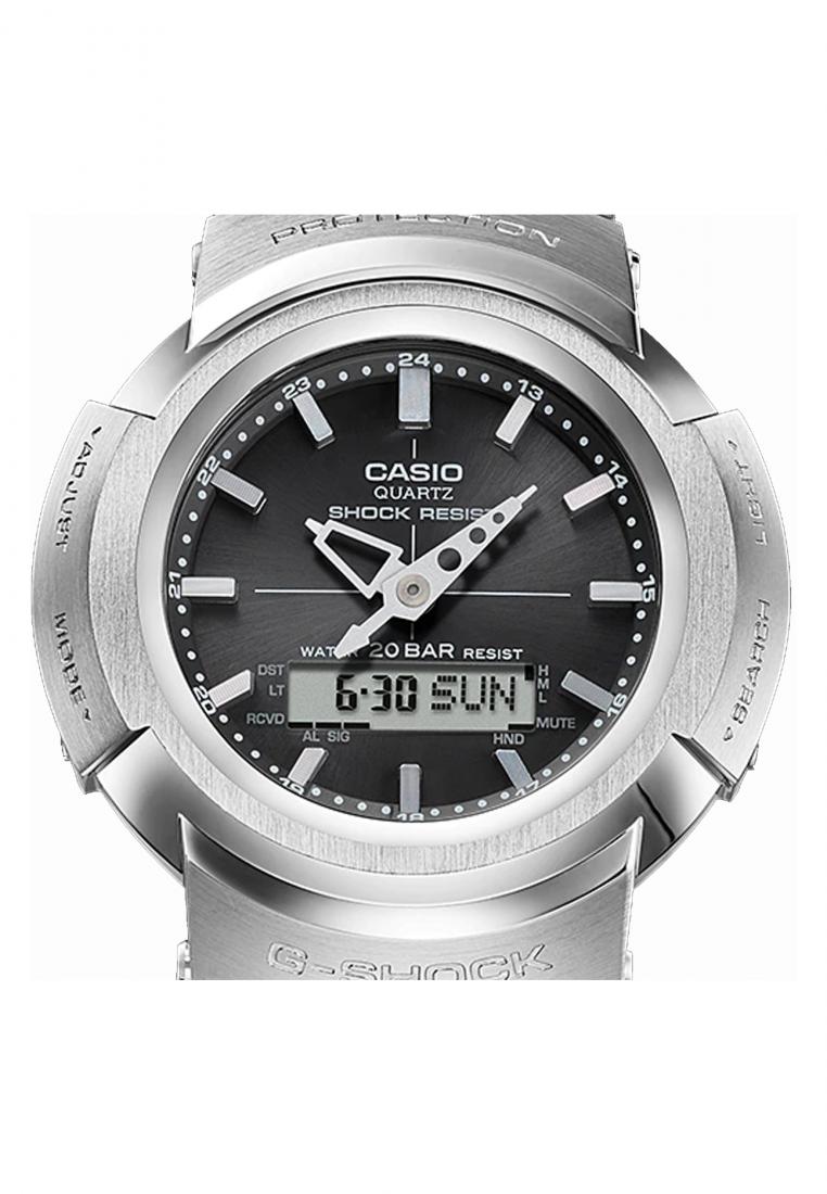 Casio G-shock AWM-500D-1A Solar Digital Analog Stainless Steel Strap Watch For Men-Watch Portal Philippines