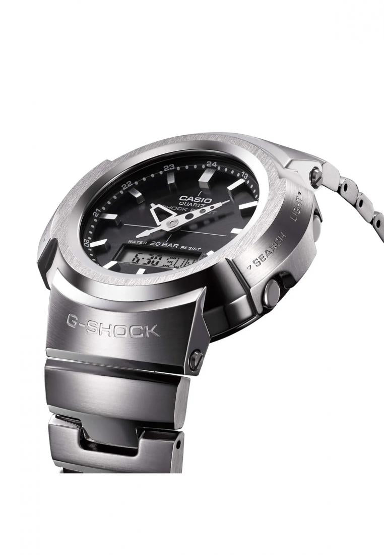 Casio G-shock AWM-500D-1A Solar Digital Analog Stainless Steel Strap Watch For Men-Watch Portal Philippines