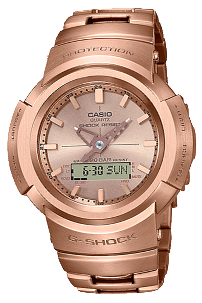Casio G-shock AWM-500GD-4A Solar Digital Analog Stainless Steel Strap Watch For Men-Watch Portal Philippines
