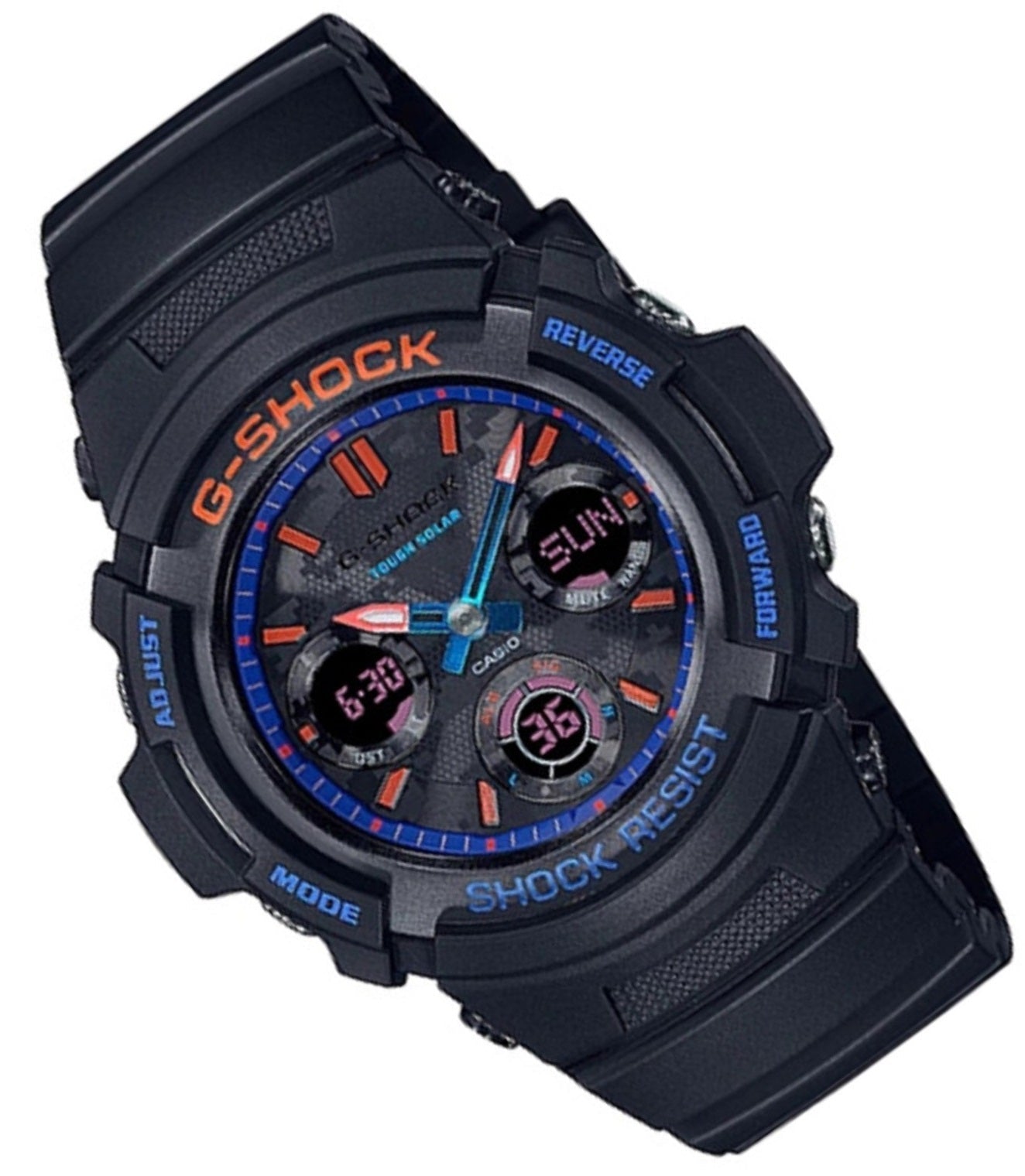 Casio G-shock AWR-M100SCT-1A Solar Digital Analog Rubber Strap Watch For Men-Watch Portal Philippines