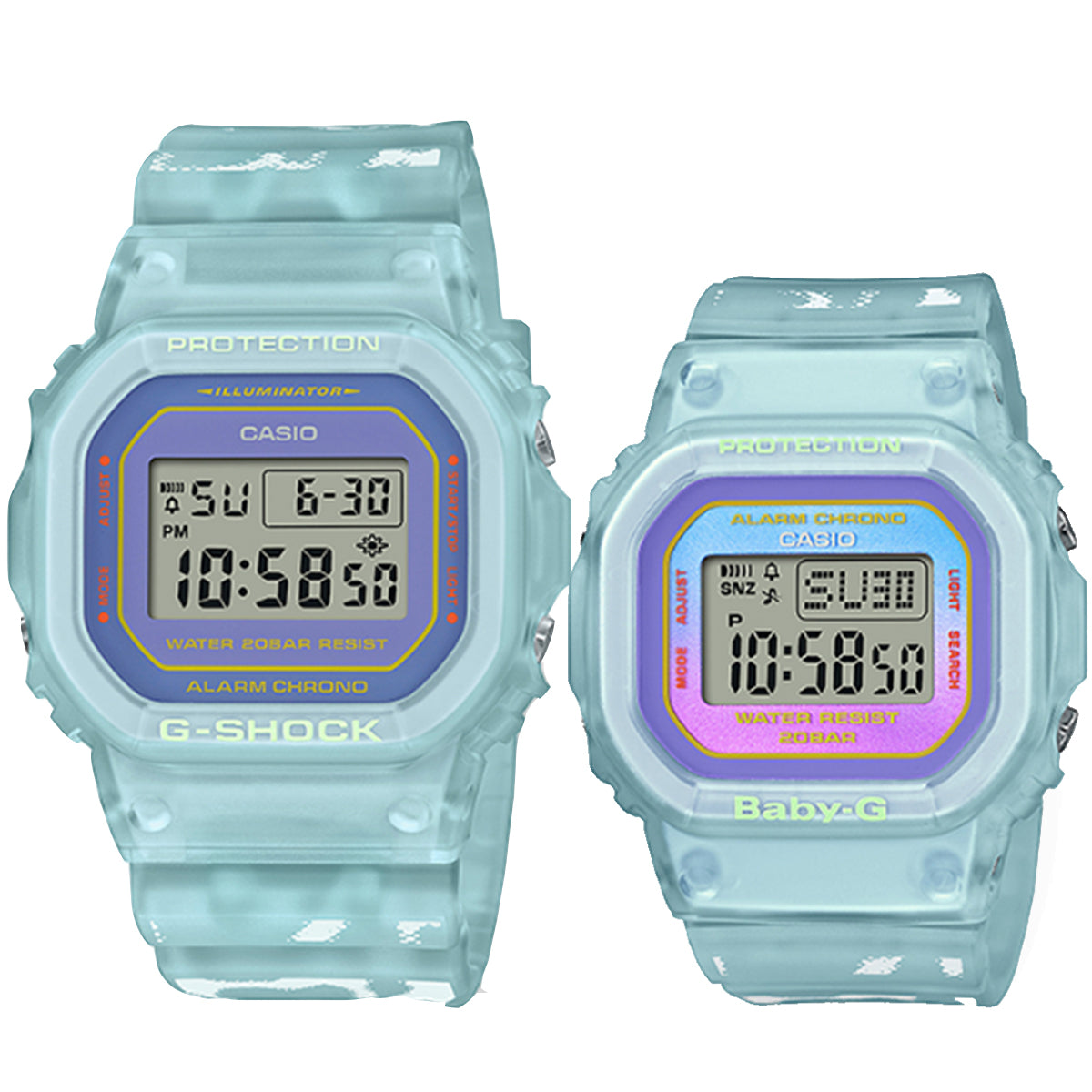 Casio G-shock Baby-g Couple Watch SLV-21B-2DR Digital Rubber Strap Watch-Watch Portal Philippines