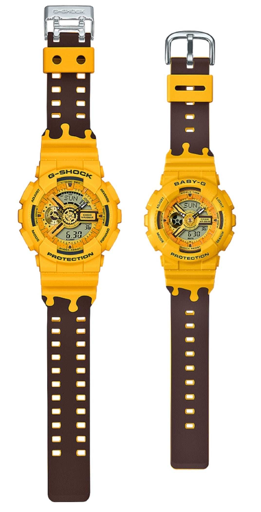 Casio G-Shock Baby-G Couple Watch SLV-22A-9A Digital Analog Rubber Strap Watch-Watch Portal Philippines