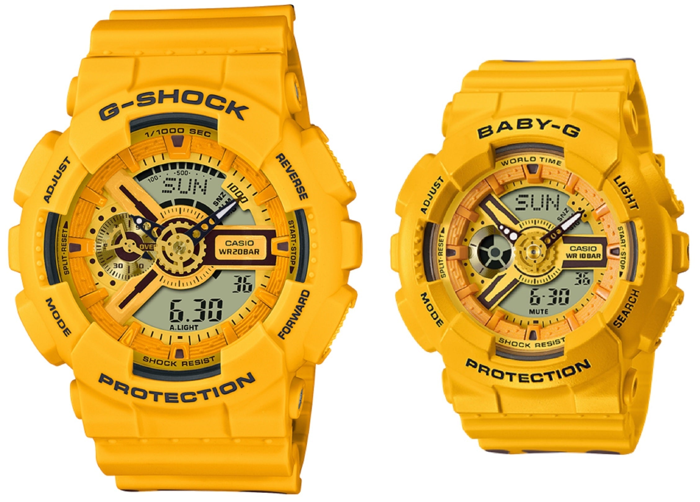Casio G-Shock Baby-G Couple Watch SLV-22A-9A Digital Analog Rubber Strap Watch-Watch Portal Philippines