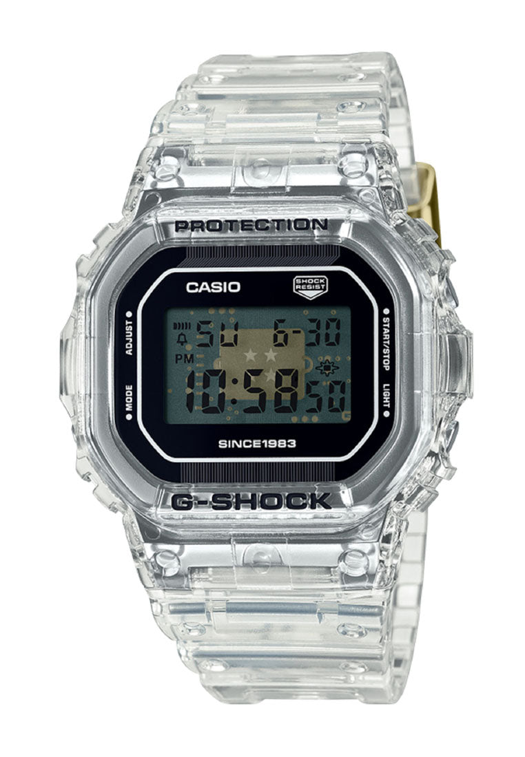 Casio G-Shock DW-5040RX-7DR 40th Anniversary CLEAR REMIX Digital Rubber Strap Watch For Men