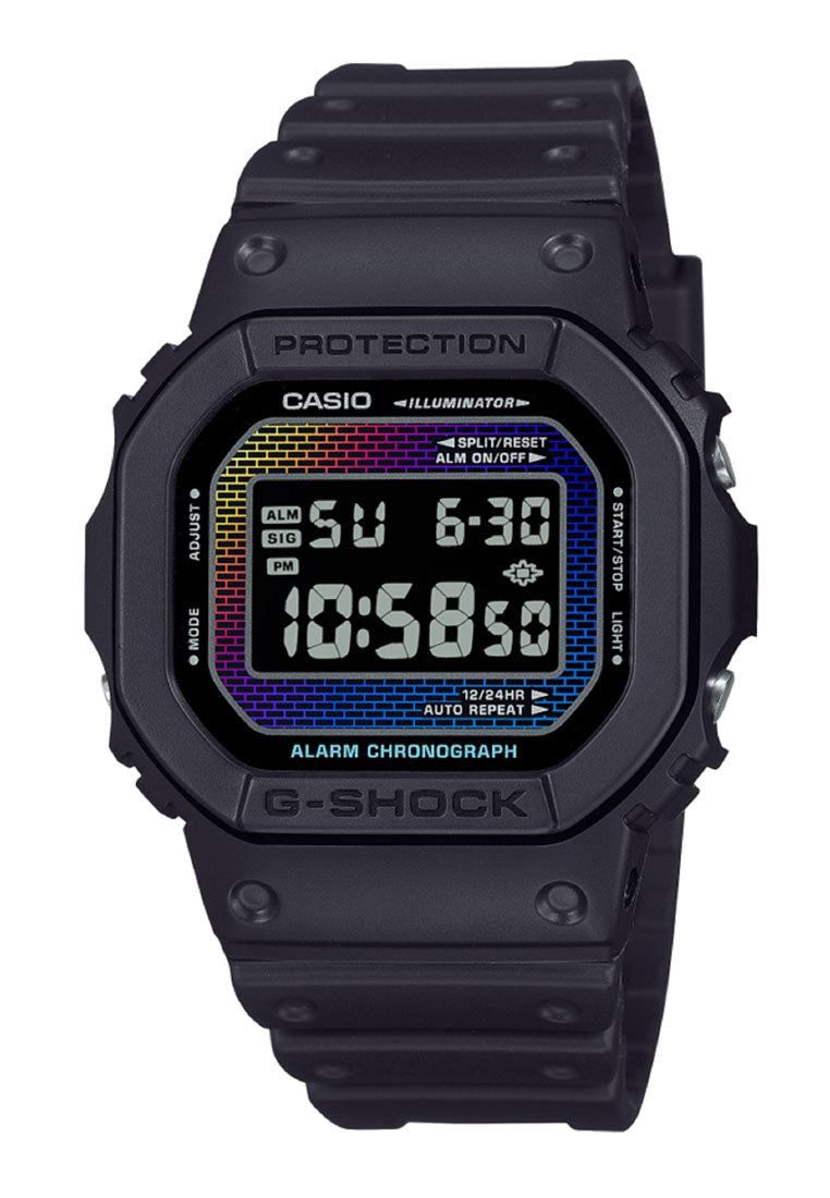 Casio G-shock DW-5600RW-1DR "Rainbow Brick Wall Series" Digital Rubber Strap Watch for Men-Watch Portal Philippines