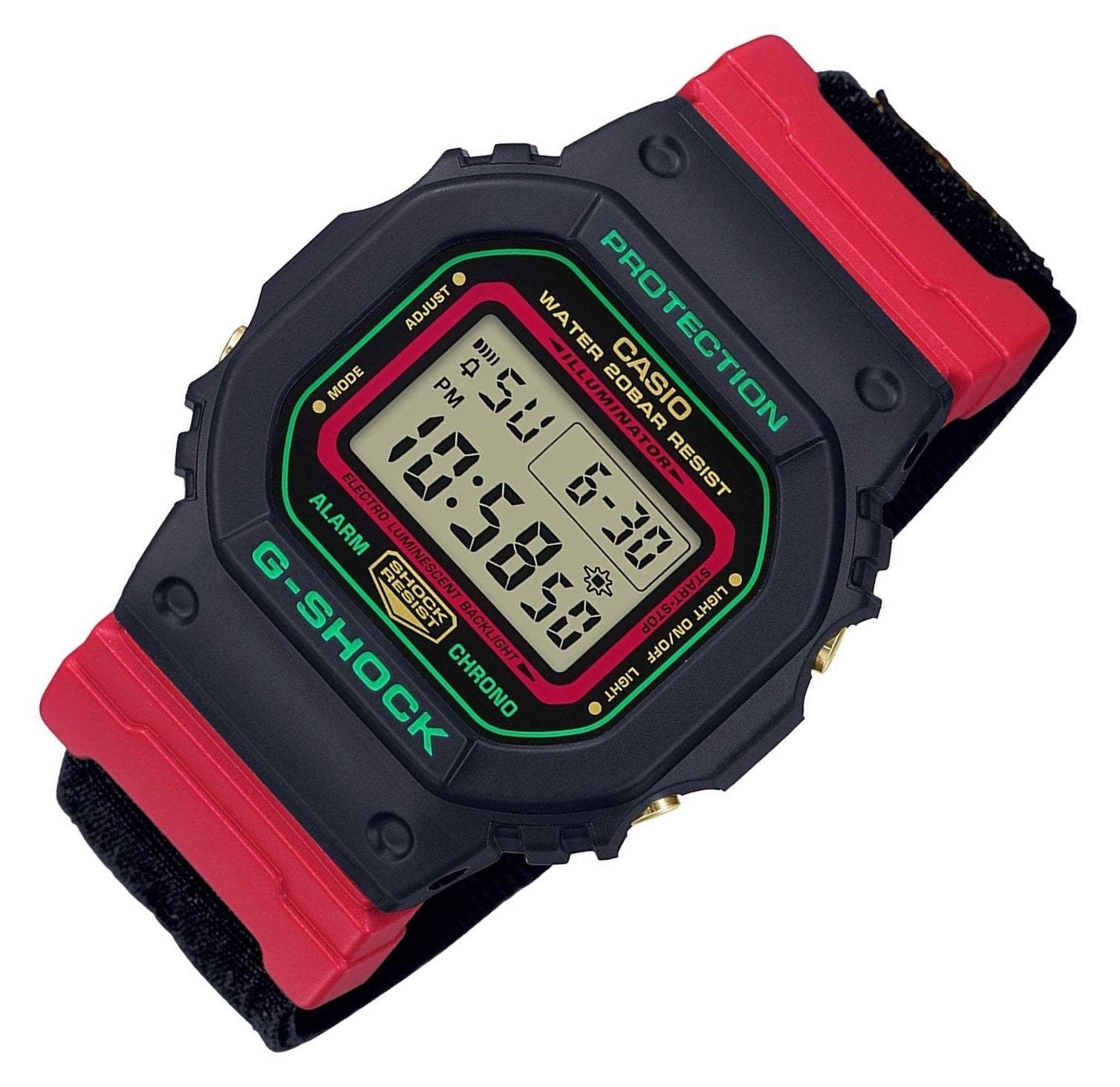 Casio G-shock DW-5600THC-1 Digital Nylon Strap Watch For Men-Watch Portal Philippines