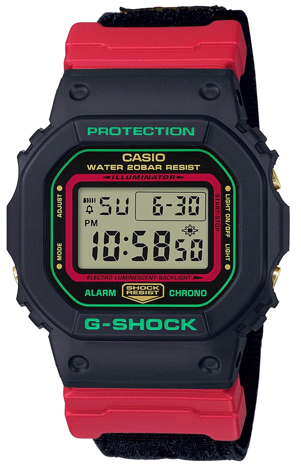 Casio G-shock DW-5600THC-1 Digital Nylon Strap Watch For Men-Watch Portal Philippines