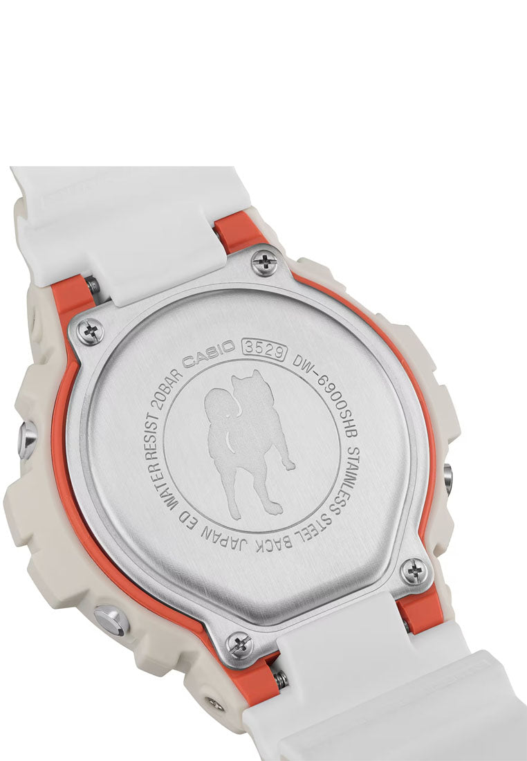 Casio G-shock DW-6900SHB-7DR "White Shiro-Shiba Inu" Digital Rubber Strap Watch For Men-Watch Portal Philippines