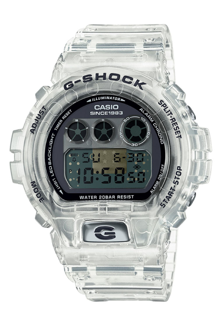 Casio G-Shock DW-6940RX-7DR 40th Anniversary CLEAR REMIX Digital Rubber Strap Watch For Men