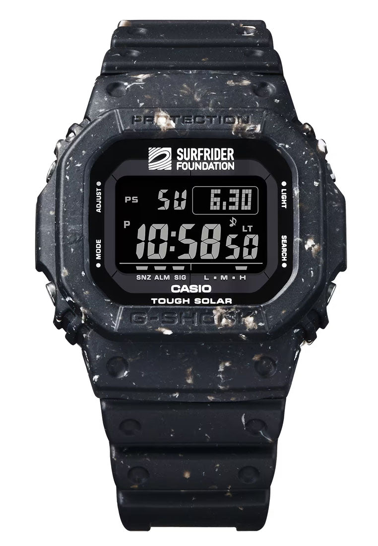 Casio G-shock G-5600SRF-1DR "Surfrider Foundation" Digital Rubber Strap Solar Watch For Men-Watch Portal Philippines