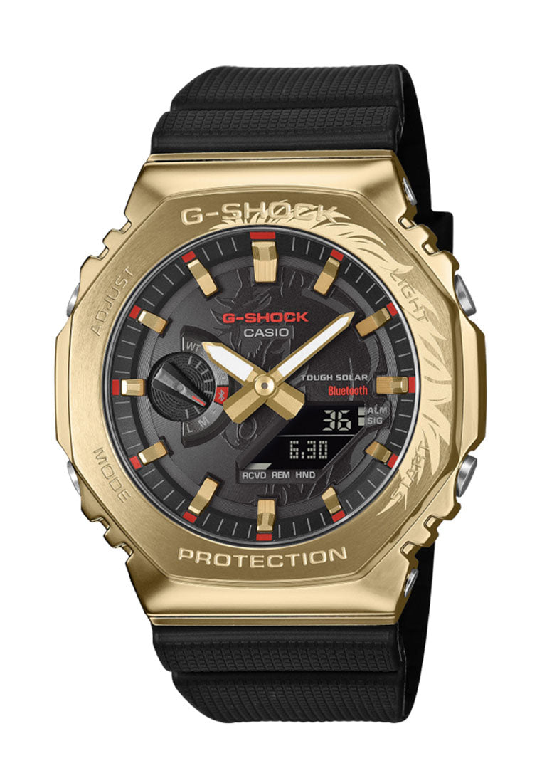 Casio G-shock G-Steel GBM-2100CX-9ADR Digital Analog Rubber Strap Solar Bluetooth Watch For Men-Watch Portal Philippines
