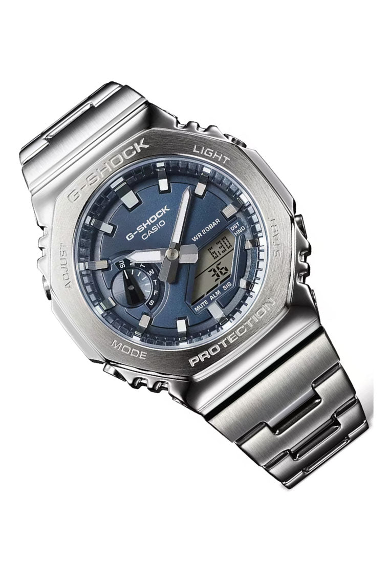 Casio G-shock G-steel GM-2110D-2B Digital Analog Stainless Steel Watch for Men-Watch Portal Philippines