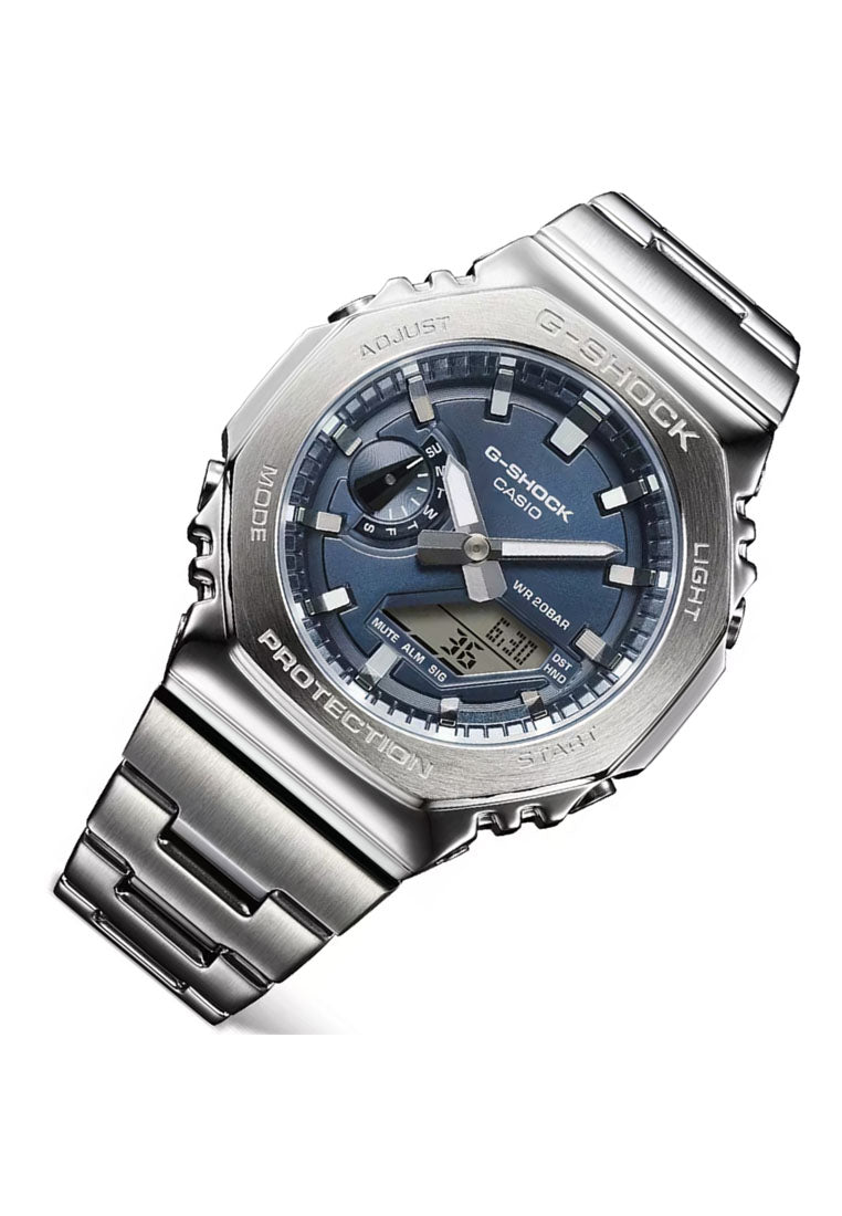 Casio G-shock G-steel GM-2110D-2B Digital Analog Stainless Steel Watch for Men-Watch Portal Philippines