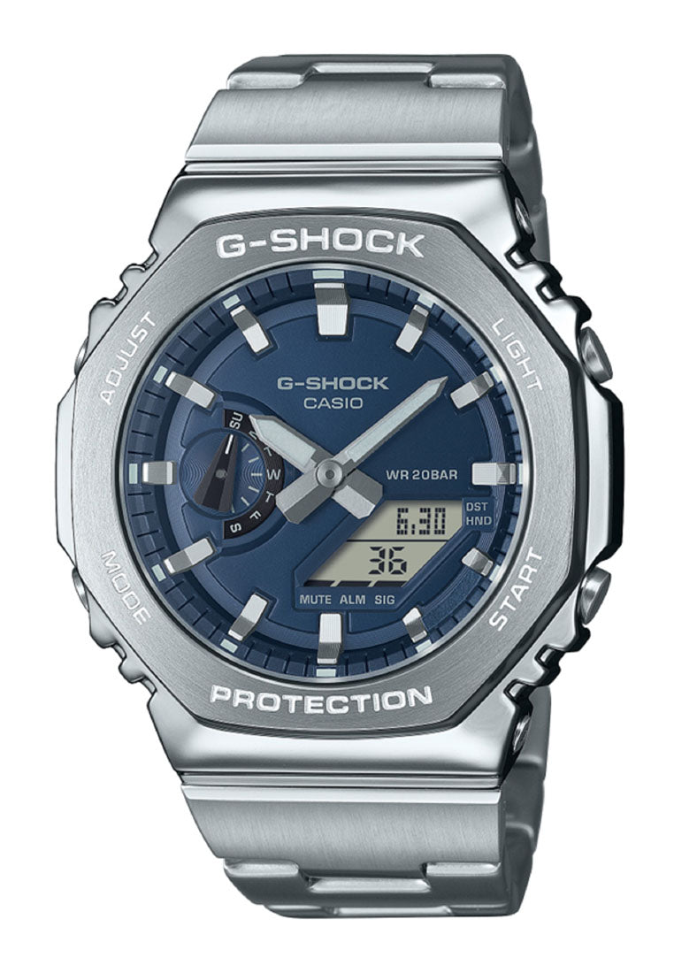 Casio G-shock G-steel GM-2110D-2B Digital Analog Stainless Steel Watch for Men-Watch Portal Philippines