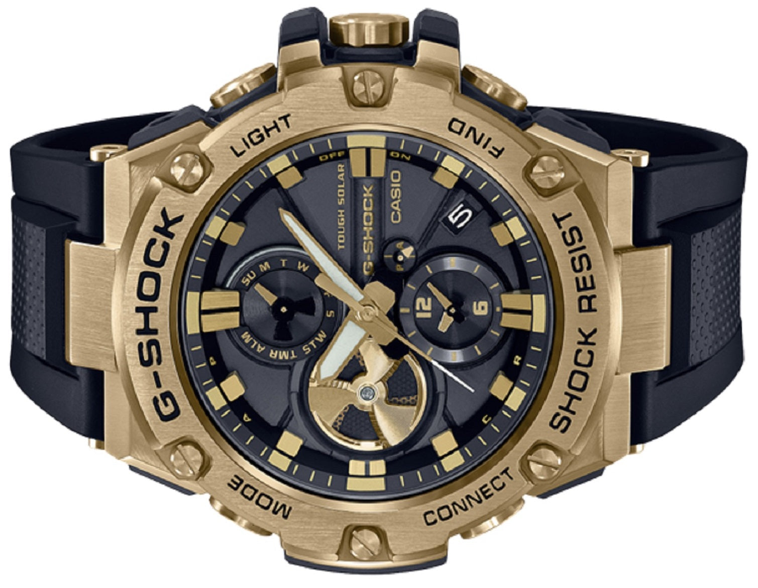 Casio G-shock G-steel GST-B100GB-1A9 Solar Digital Analog Rubber Strap Watch-Watch Portal Philippines