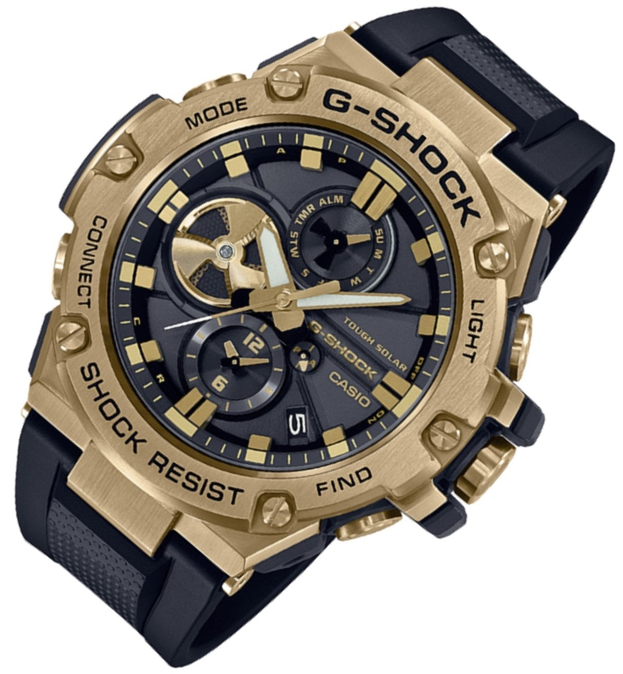 Casio G-shock G-steel GST-B100GB-1A9 Solar Digital Analog Rubber Strap Watch-Watch Portal Philippines