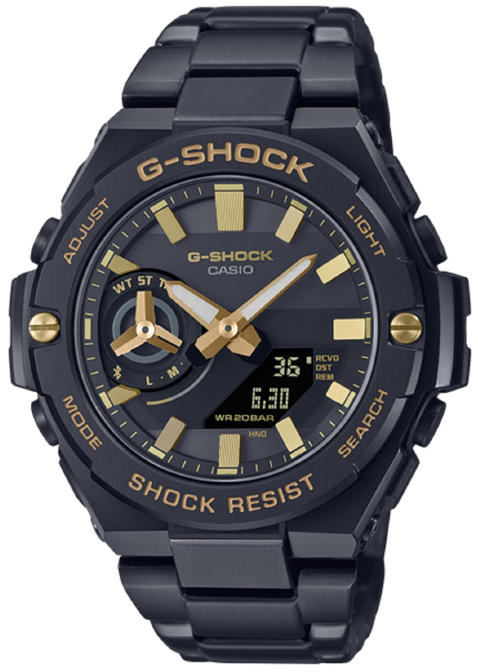 Casio G-shock G-steel GST-B500BD-1A9 Solar Digital Analog Stainless Steel Strap Watch-Watch Portal Philippines