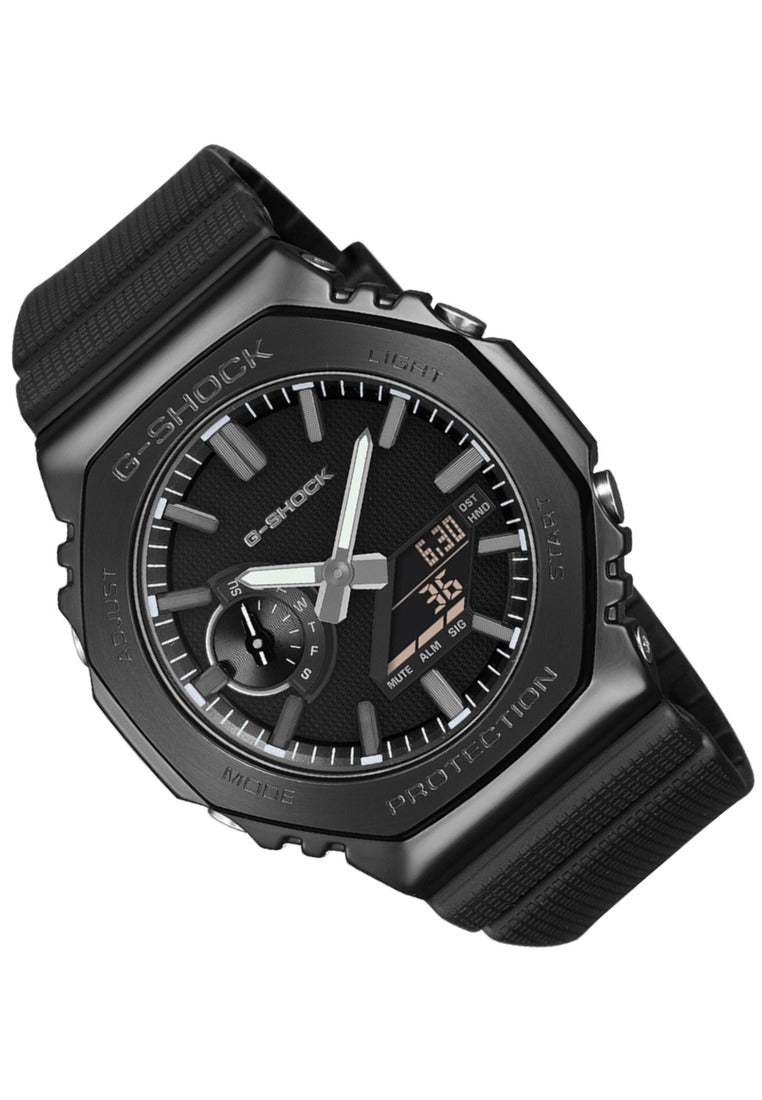 Casio G-shock G-Steel "Luxe Black" Digital Analog Rubber Strap Watch for Men GM-2100LXB-1ADR-Watch Portal Philippines