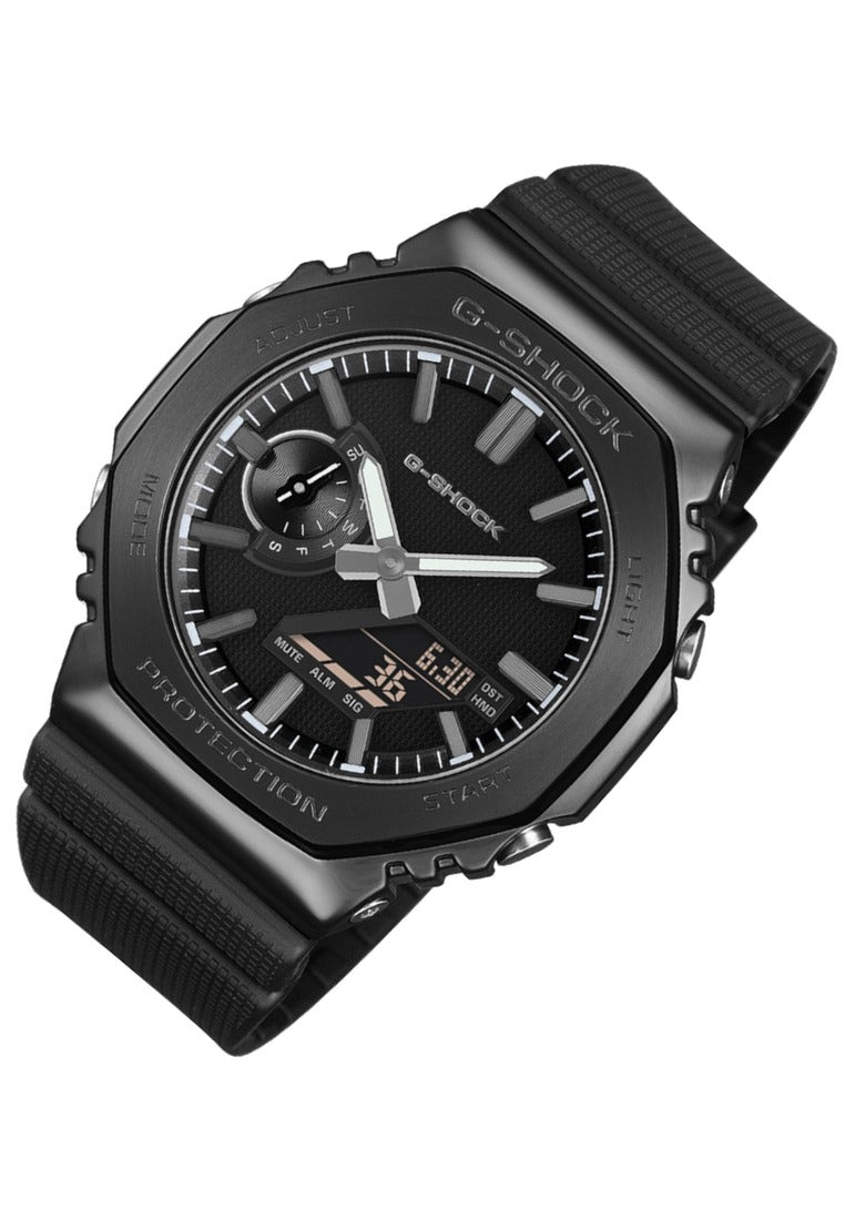 Casio G-shock G-Steel "Luxe Black" Digital Analog Rubber Strap Watch for Men GM-2100LXB-1ADR-Watch Portal Philippines