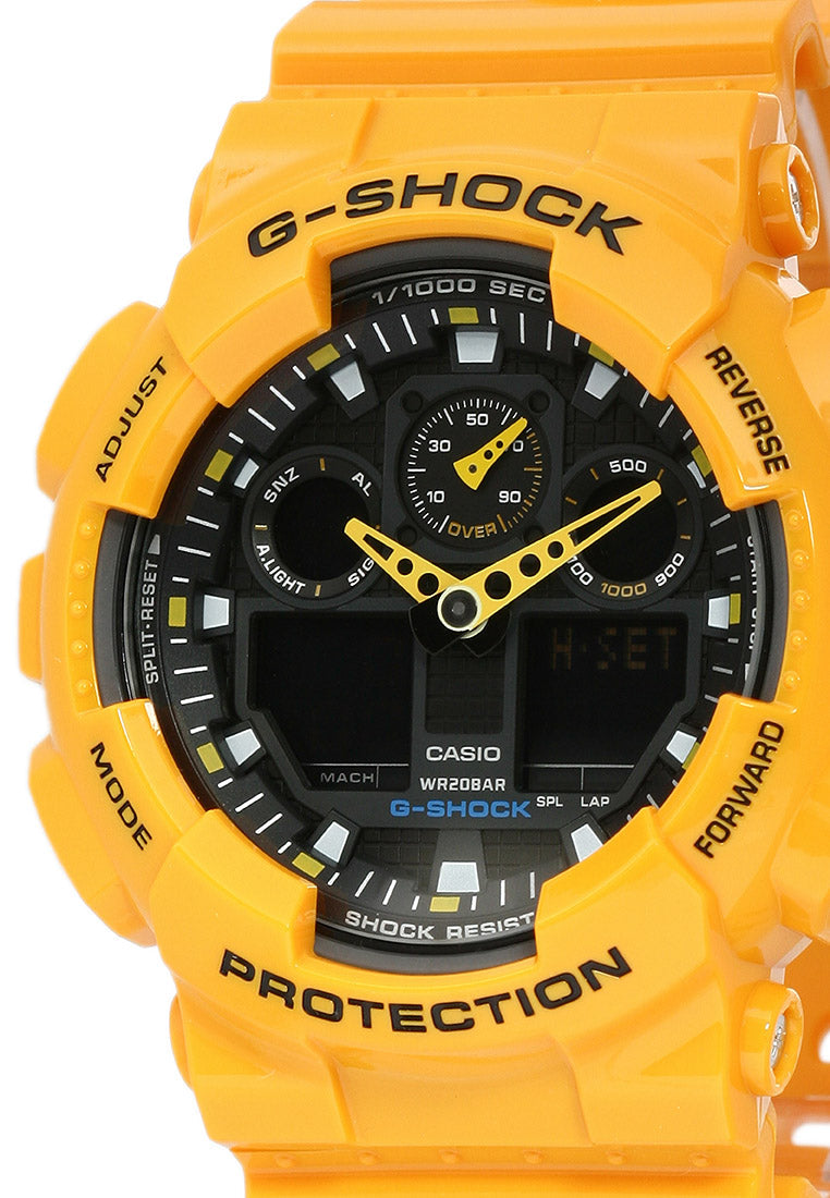 Casio G-Shock GA-100A-9ADR Bumblebee Digital Analog Watch For Men-Watch Portal Philippines