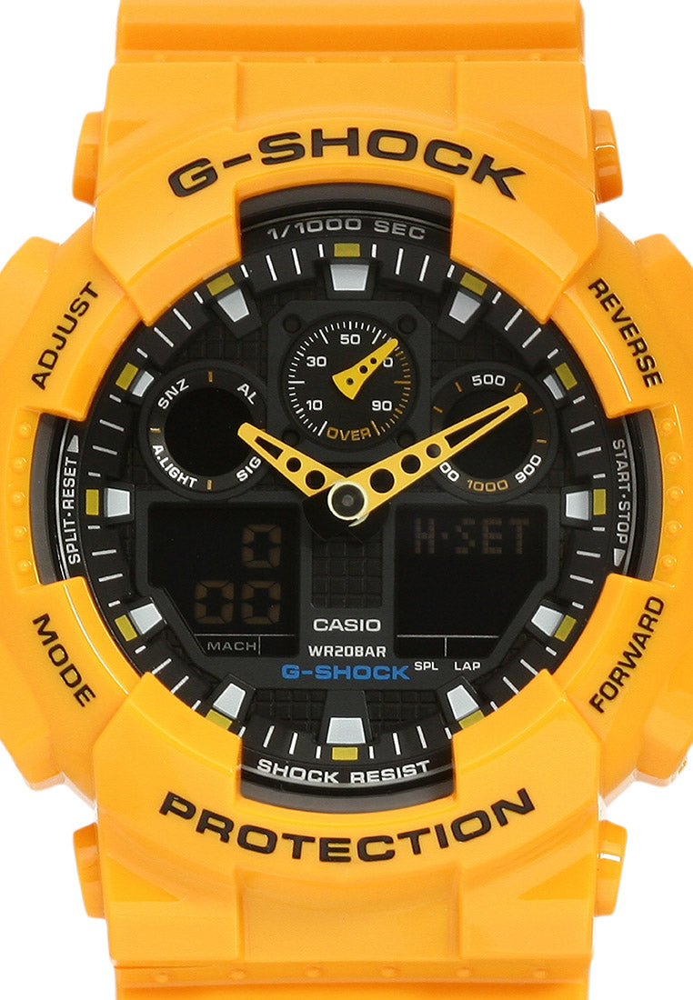 Casio G-Shock GA-100A-9ADR Bumblebee Digital Analog Watch For Men-Watch Portal Philippines