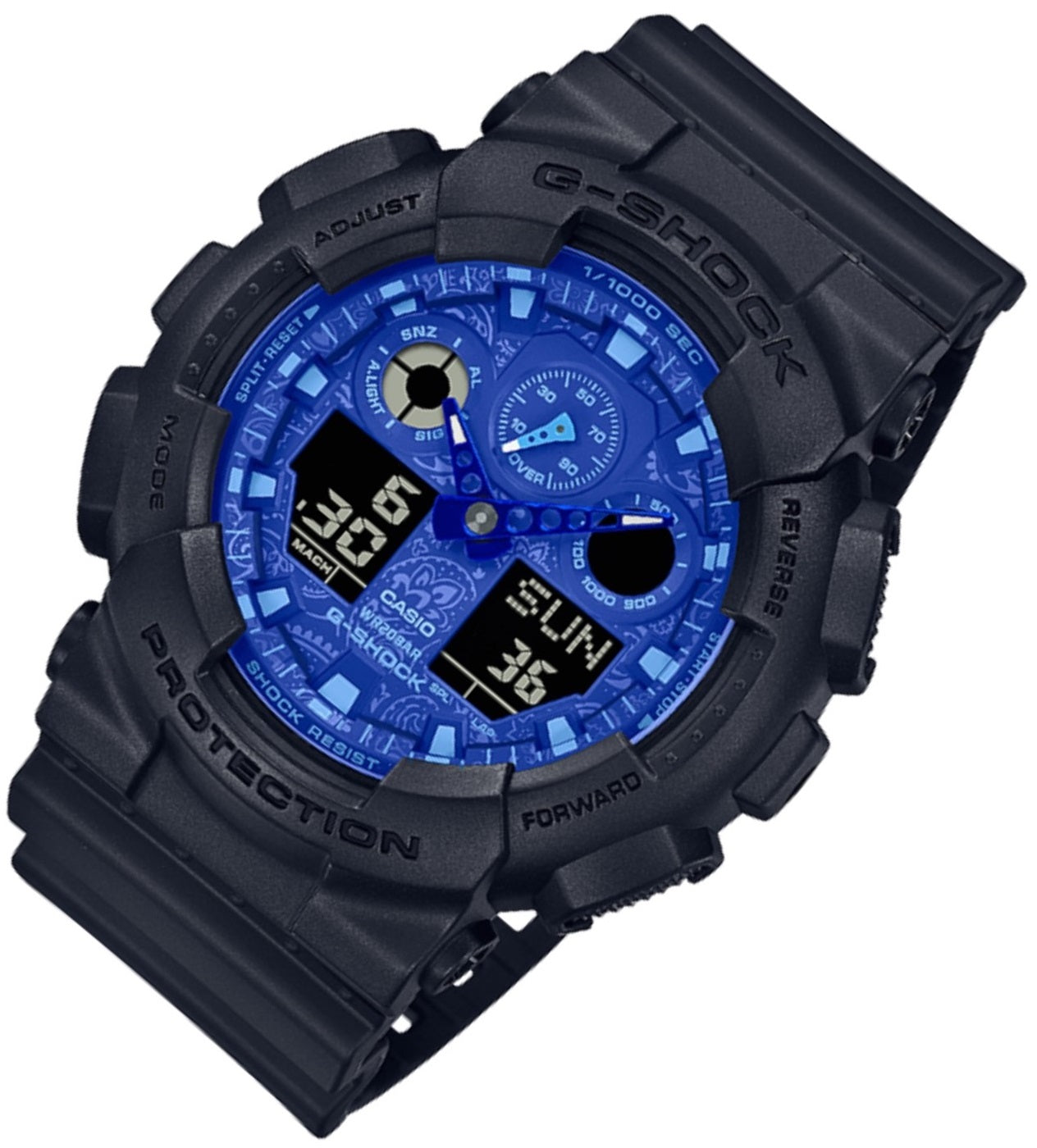 Casio G-shock GA-100BP-1A Digital Analog Rubber Strap Watch For Men-Watch Portal Philippines