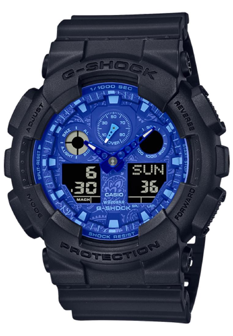 Casio G-shock GA-100BP-1A Digital Analog Rubber Strap Watch For Men-Watch Portal Philippines